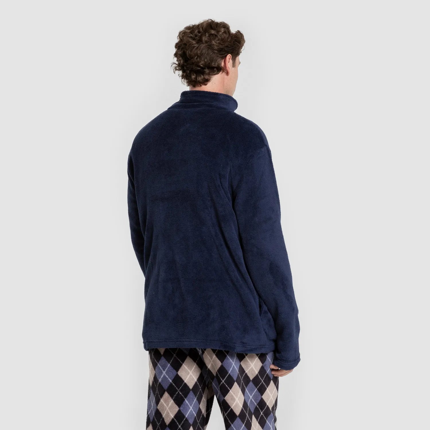 Moletom masculino liso coral