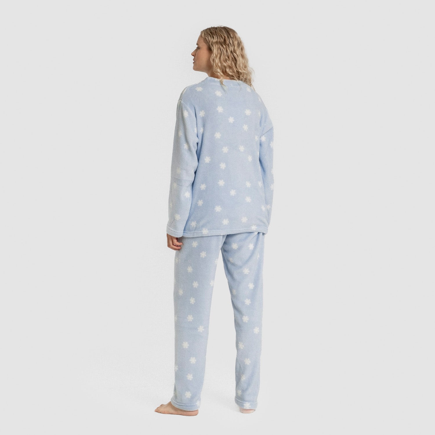 Pijama Coral Snow Celeste
