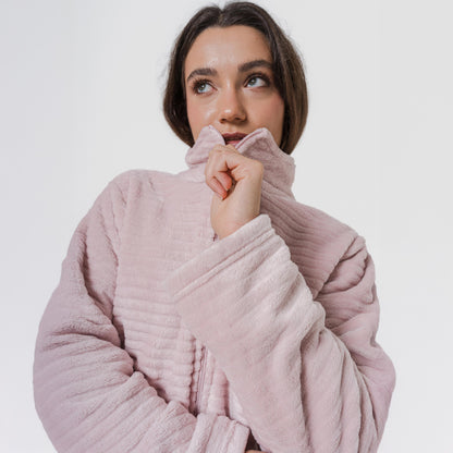 Moletom de veludo com listras lisas