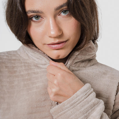 Moletom de veludo com listras lisas