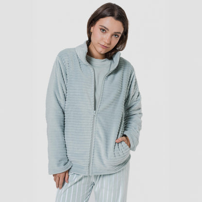 Moletom de veludo com listras lisas