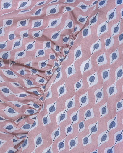 Juego de sábanas algodón Concha malva - PR