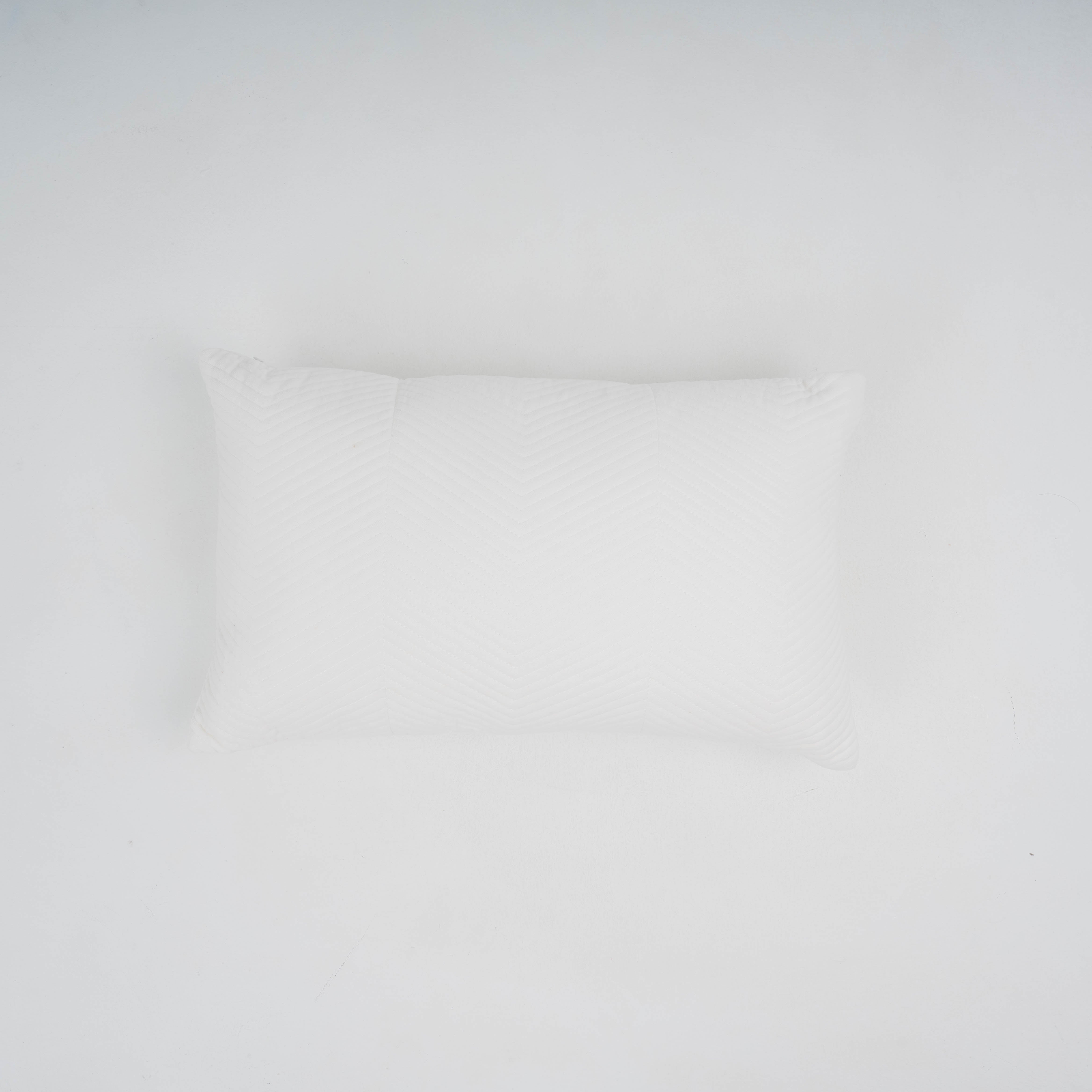 Cojín cuadrante terciopelo algodón Hungria blanco - funda + relleno