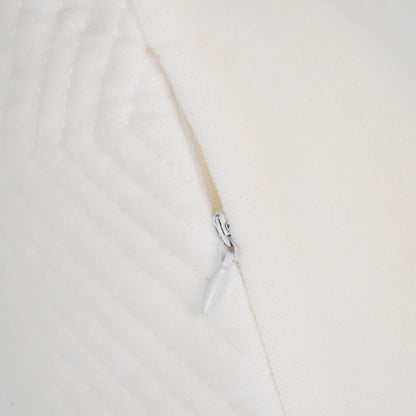 Cojín cuadrante terciopelo algodón Hungria blanco - funda + relleno