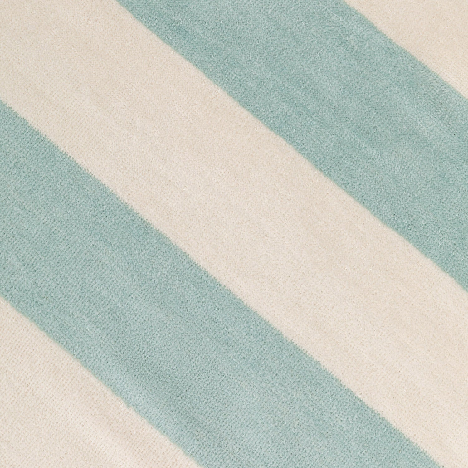 Toalha de praia de algodão listrada azul-turquesa, 400 g/m²