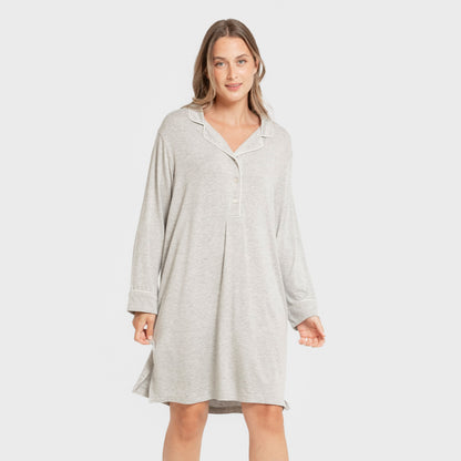 Camisola feminina de malha de viscose, cinza