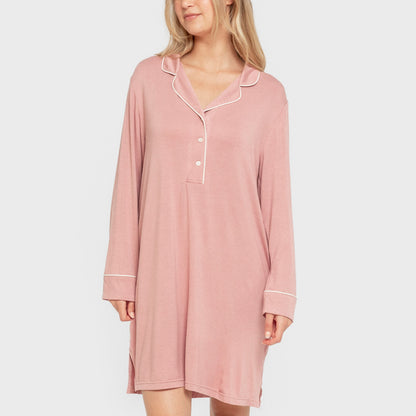 Camisola de malha viscose para mulher, rosa malva