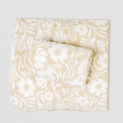 Conjunto de lençóis de lã coral Alexis, cor taupe - PR