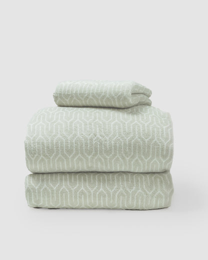 Juego de sábanas coralina Yolanda verde - PR