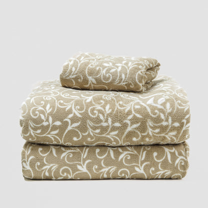 Conjunto de lençóis de lã coral Cleopatra Verdette - Preço Iniciante