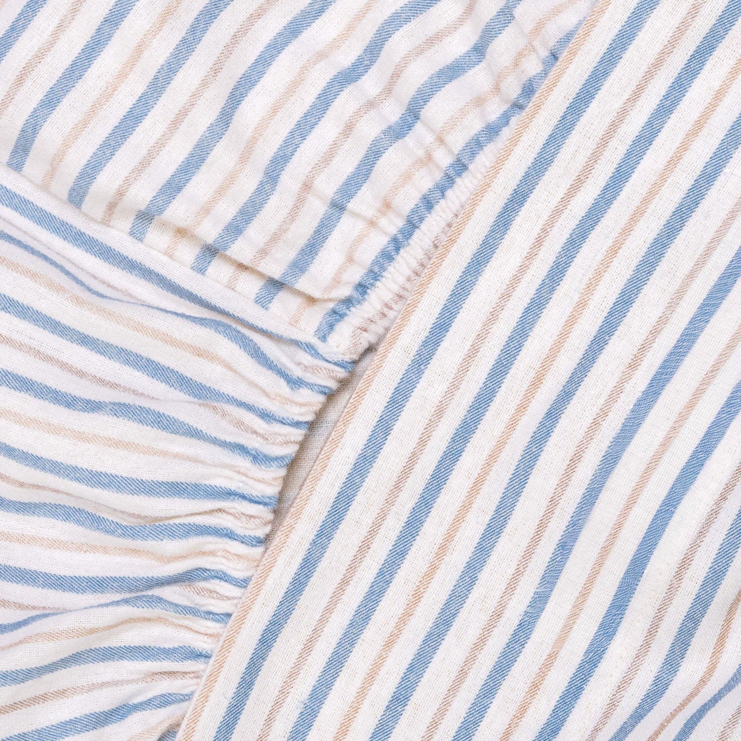 Jogo de lençóis flanela Raya Benet areia - índigo - PR