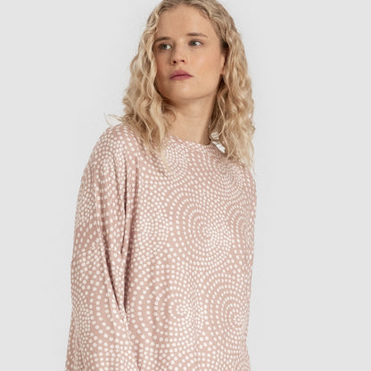 Pijama longo feminino Secret Katy, rosa malva