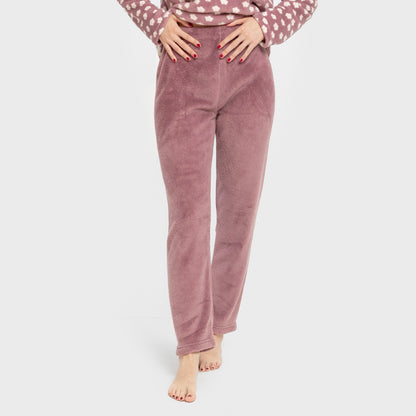 Pijama de lã coral Berta Aubergine