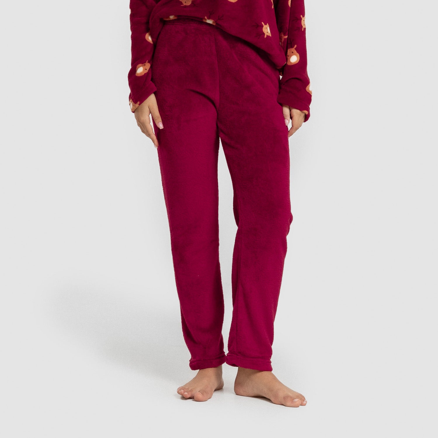 Pijama Tatin cor de vinho e coral