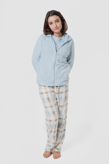 Sudadera Coral Mujer Celeste