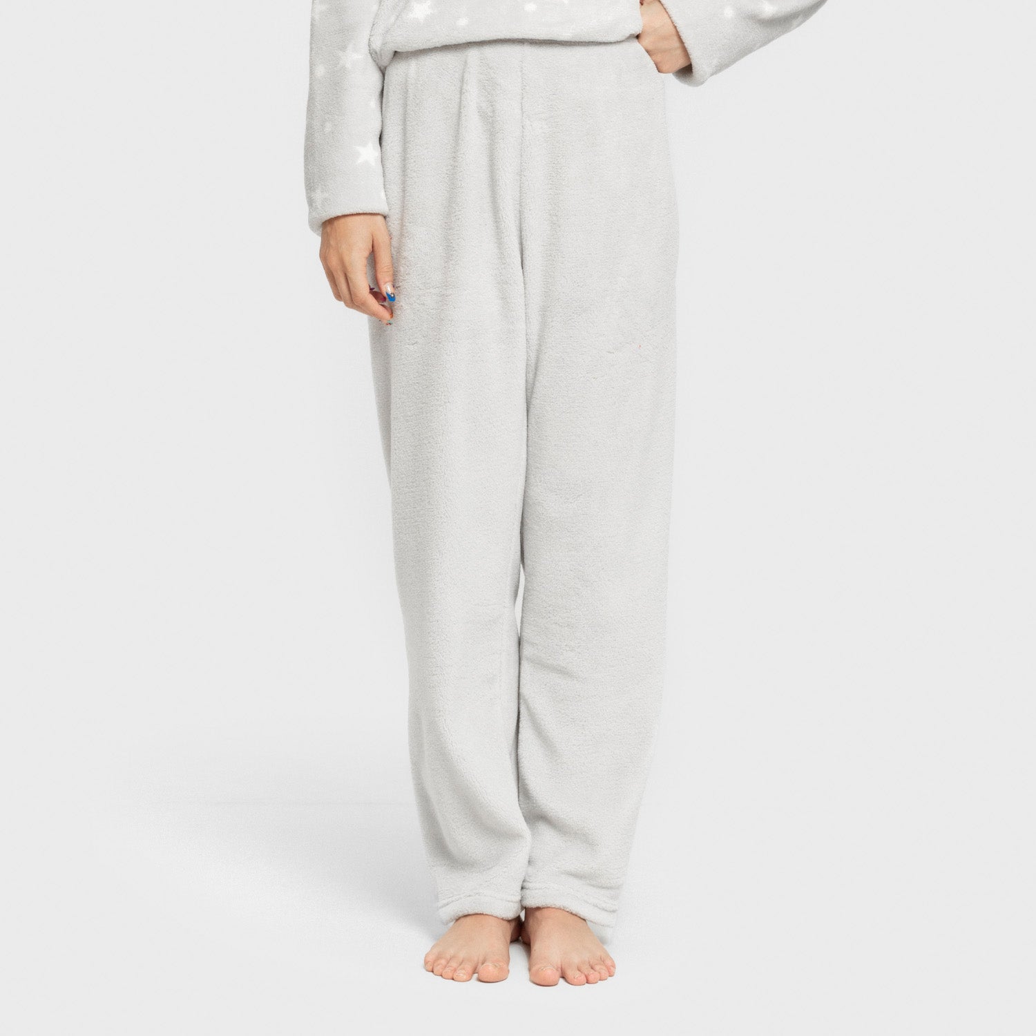 Pijama Coral Cosmo cinza pérola