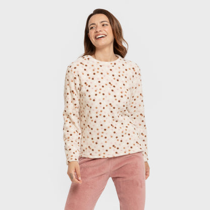 Pijama Janice cor malva coral