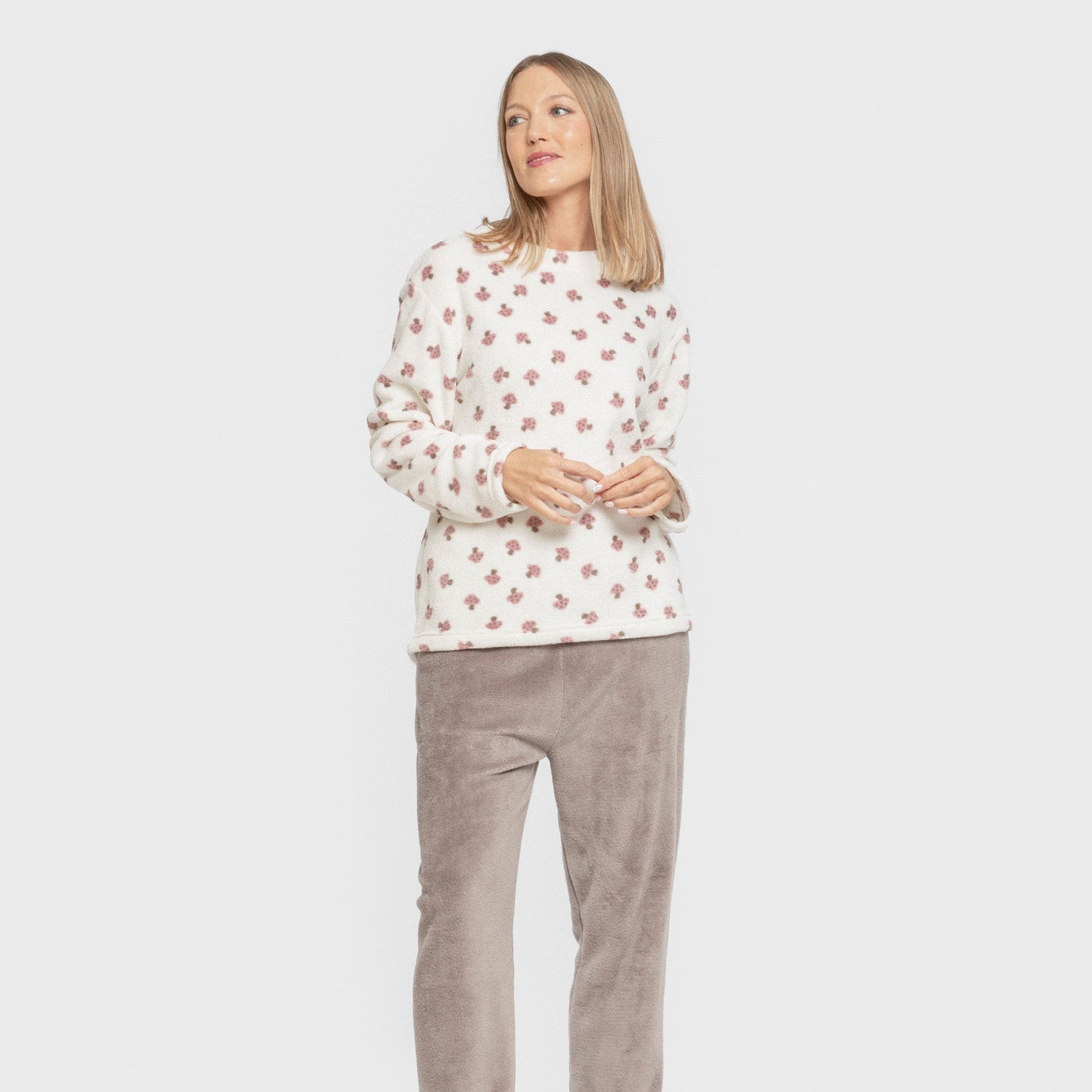 Ellen pijama marrom coral