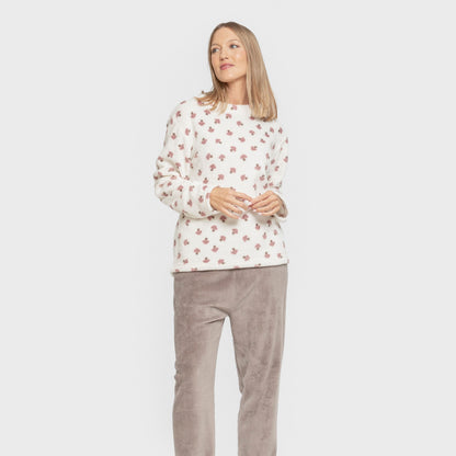 Ellen pijama marrom coral