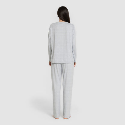 Pijama comprido feminino Lolenda Indigo Soft