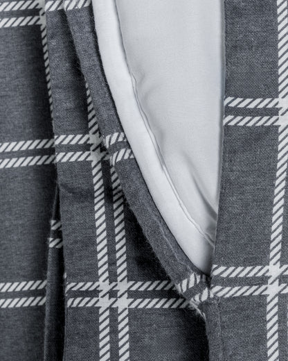 Funda nórdica franela Cuadro Nitari gris claro - PR