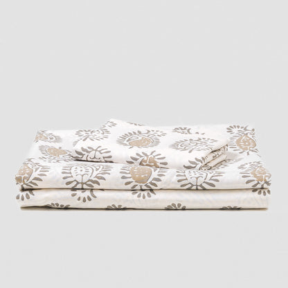 Juego de sábanas algodón Indonesia verde