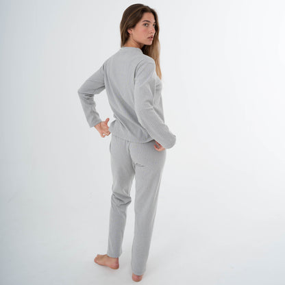 Pijama Canale Raya Ancha Gris