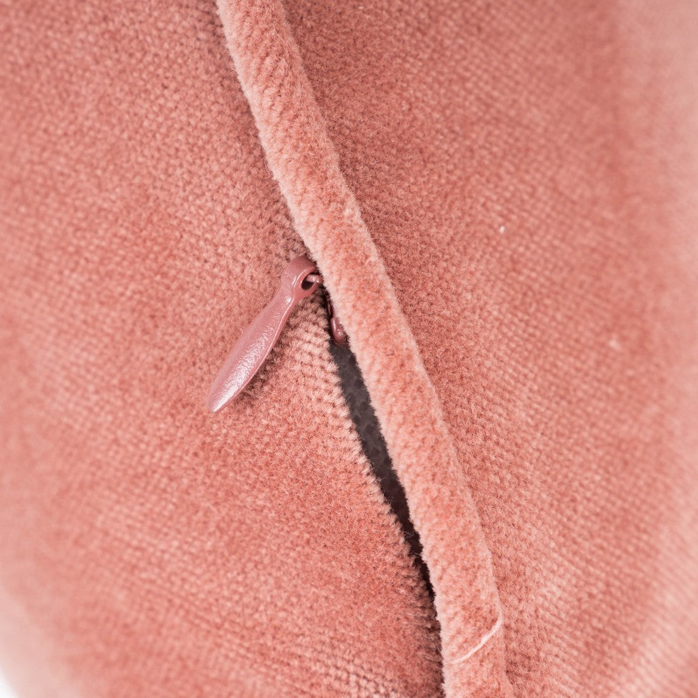 Cojín rectangular 30x50 terciopelo algodón rosette - funda + relleno